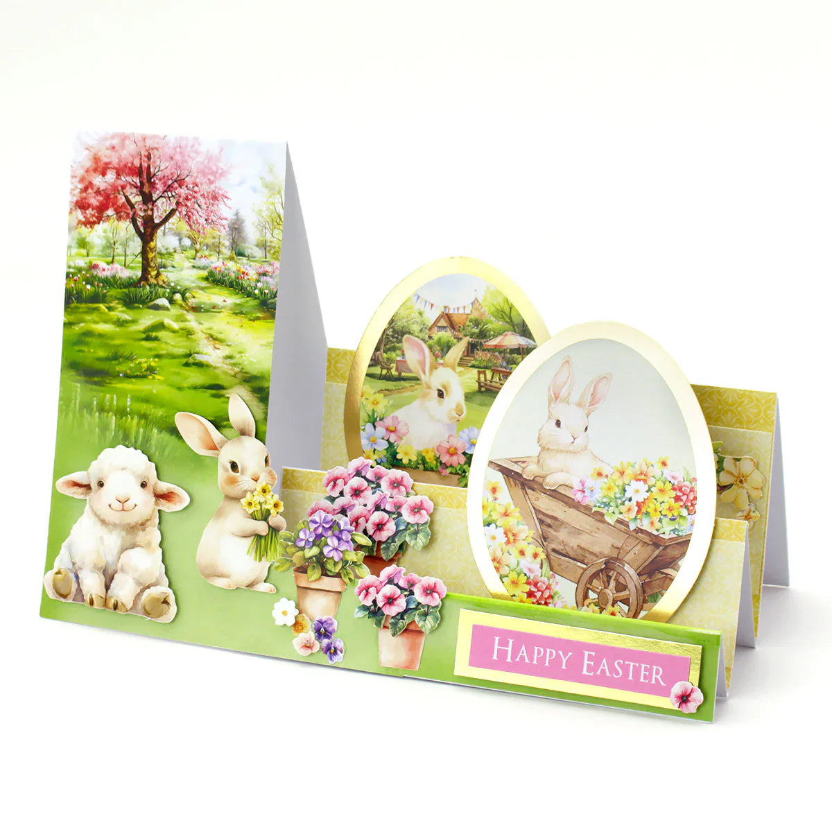 Easter Egg Foiled Paper Craft Toppers, 6 sheets