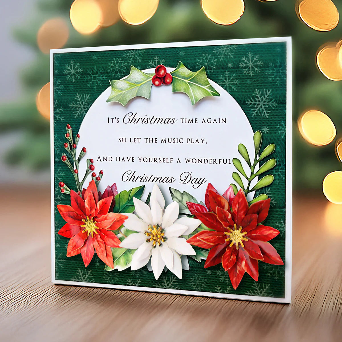 Traditional Christmas, Die Cut Flowers & Leaves, 12 sheets