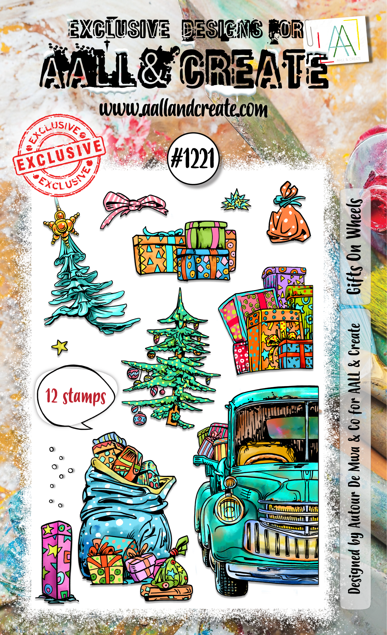 AALL and Create - A6 Stamp Set - Gifts On Wheels