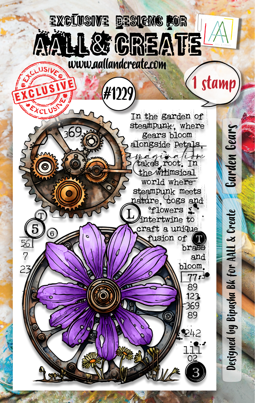 AALL and Create - A7 Stamp Set - Garden Gears