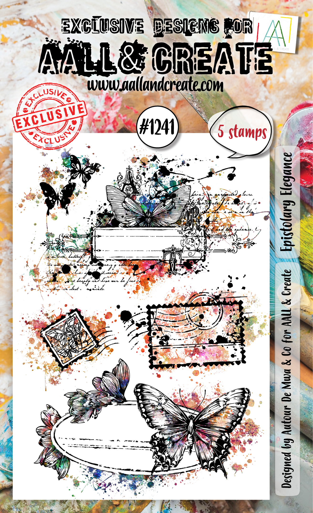 AALL and Create - A6 Stamp Set - Epistolary Elegance