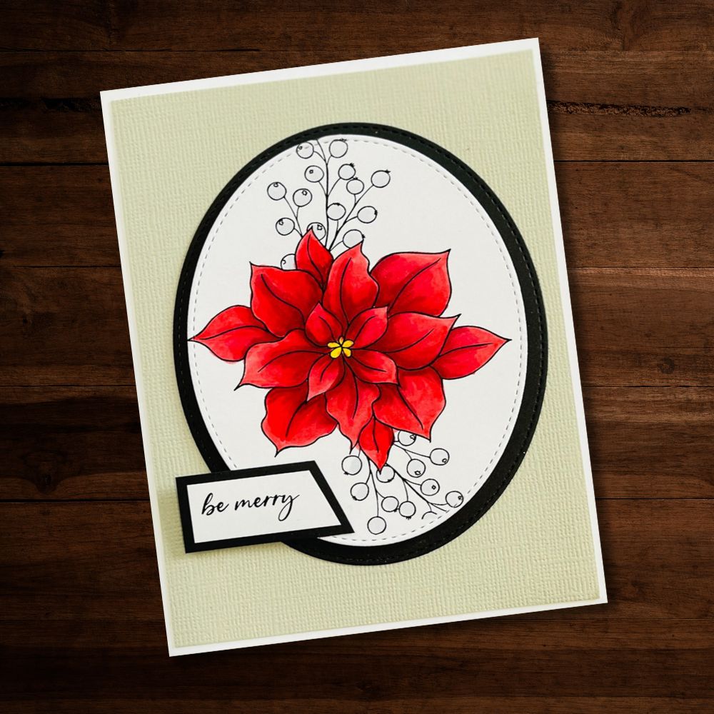 Christmas Poinsettia Clear Stamp Set 30303