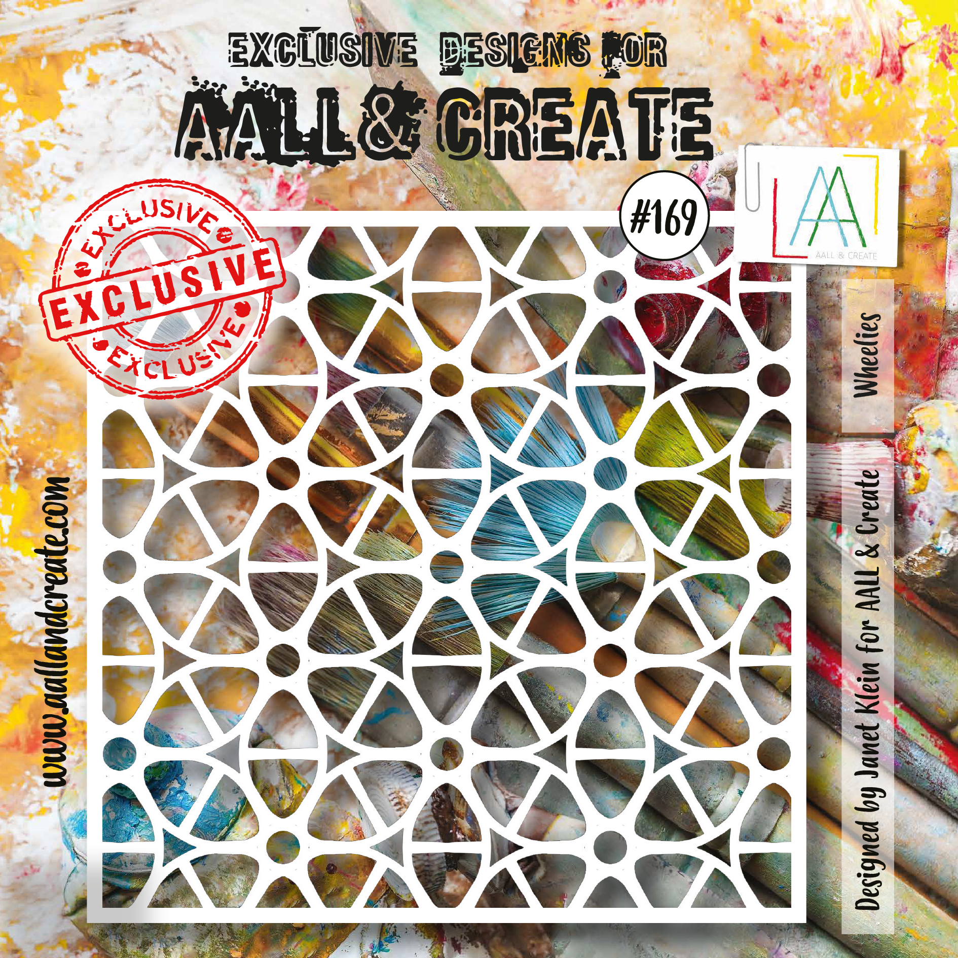 AALL and Create 6"x6" Stencil - #169 - Wheelies