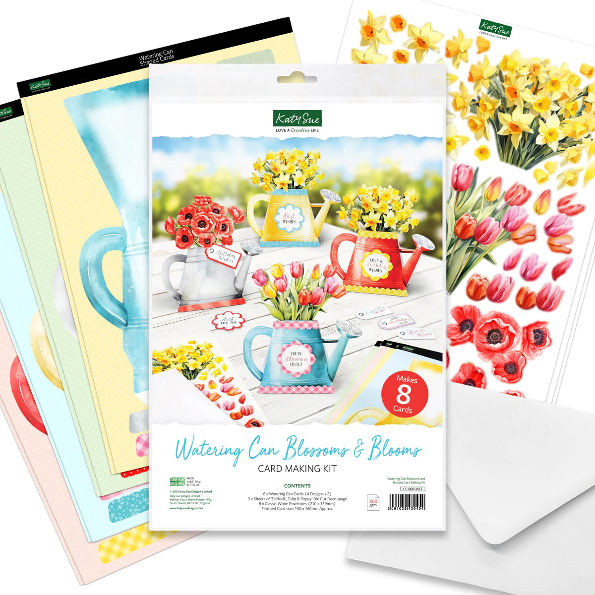 Watering Can Blossoms and Blooms, Card Making Kit
