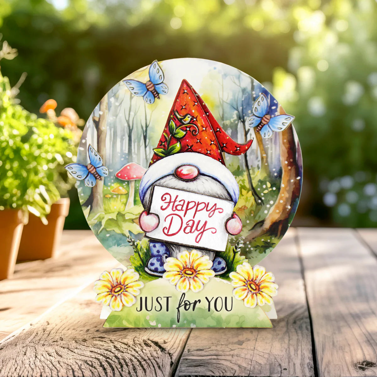 Garden Gnomes Die-Cut Pop Up Card Making Kit