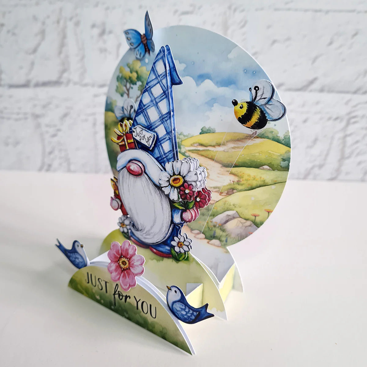 Garden Gnomes Die-Cut Pop Up Card Making Kit