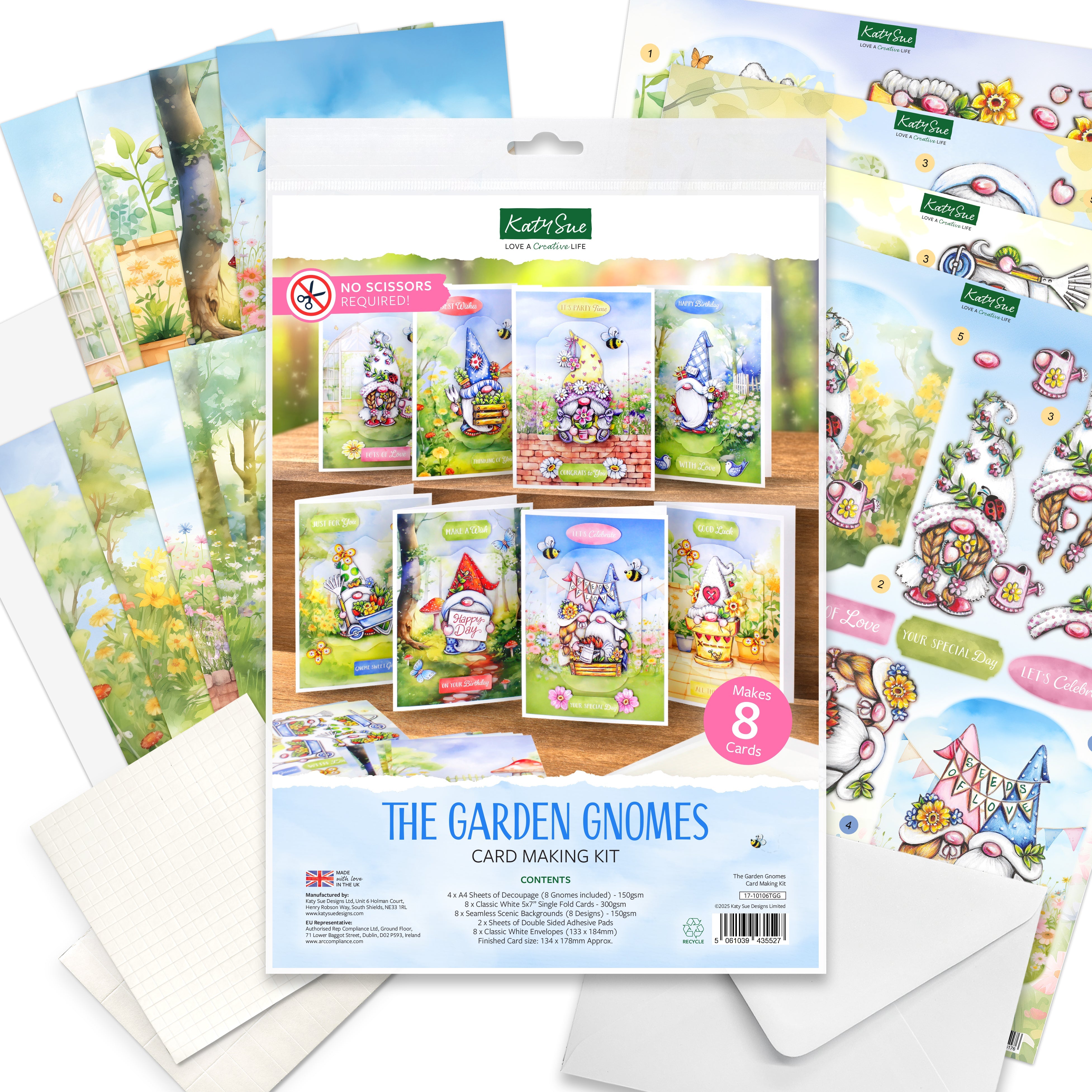 The Garden Gnomes Card Making Kit