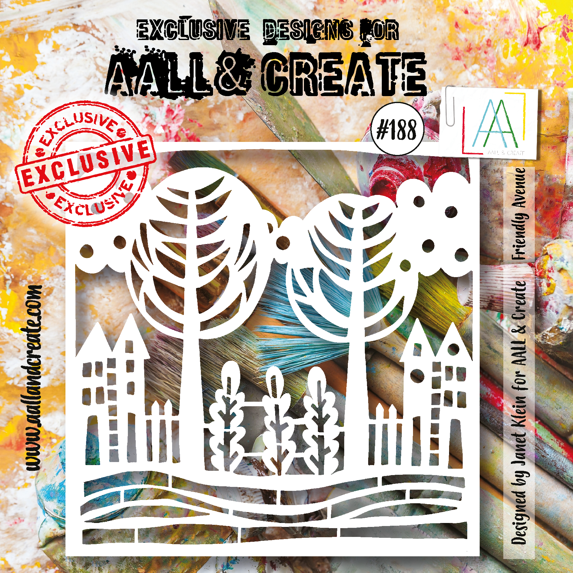 AALL and Create 6"x6" Stencil - 188 - Friendly Avenue