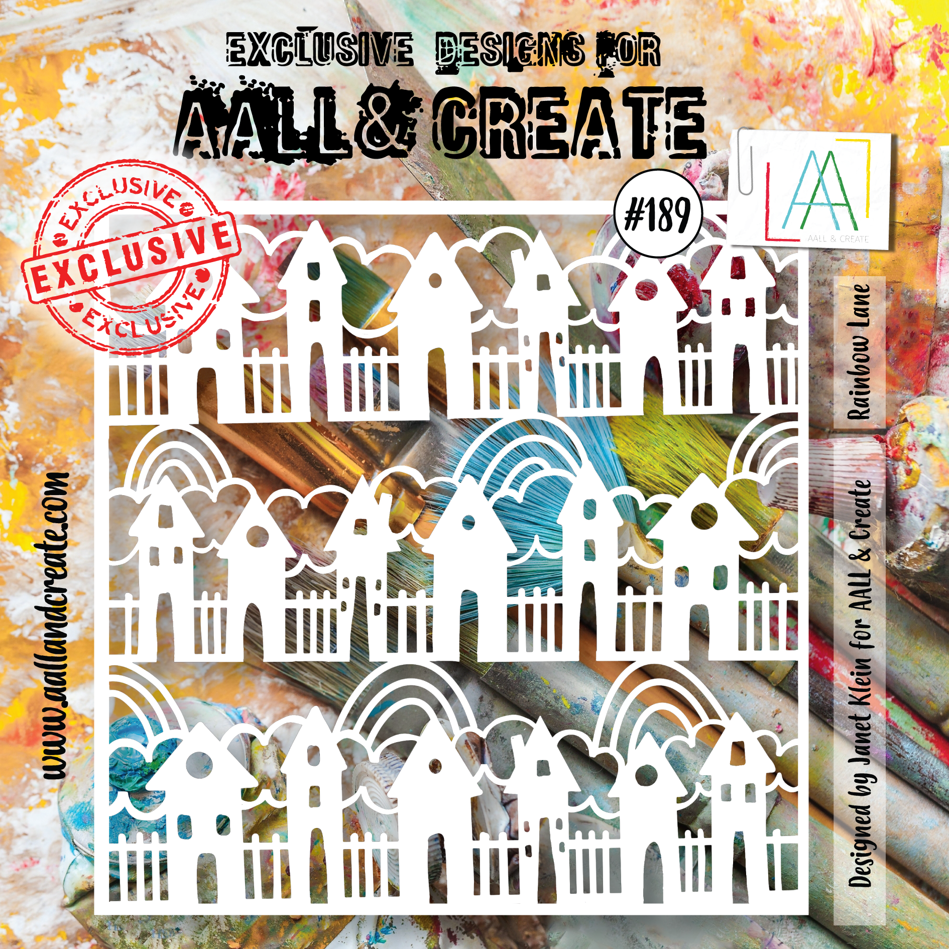 AALL and Create 6"x6" Stencil - 189 - Rainbow Lane