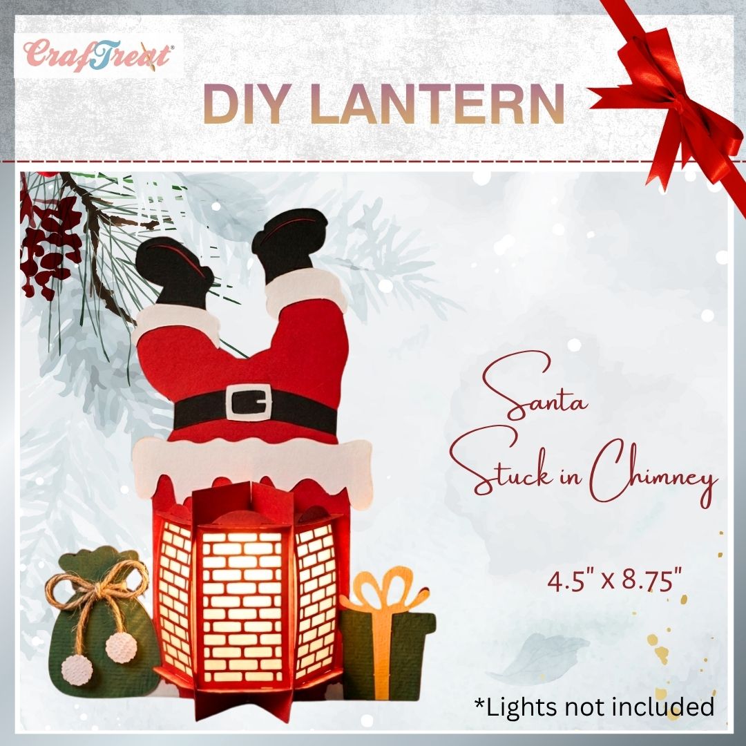 CrafTreat DIY Paper Lanterns - Santa Stuck in Chimney