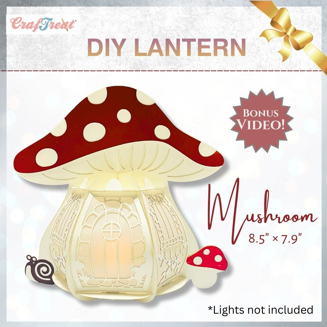 CrafTreat DIY Paper Lanterns - Mushroom