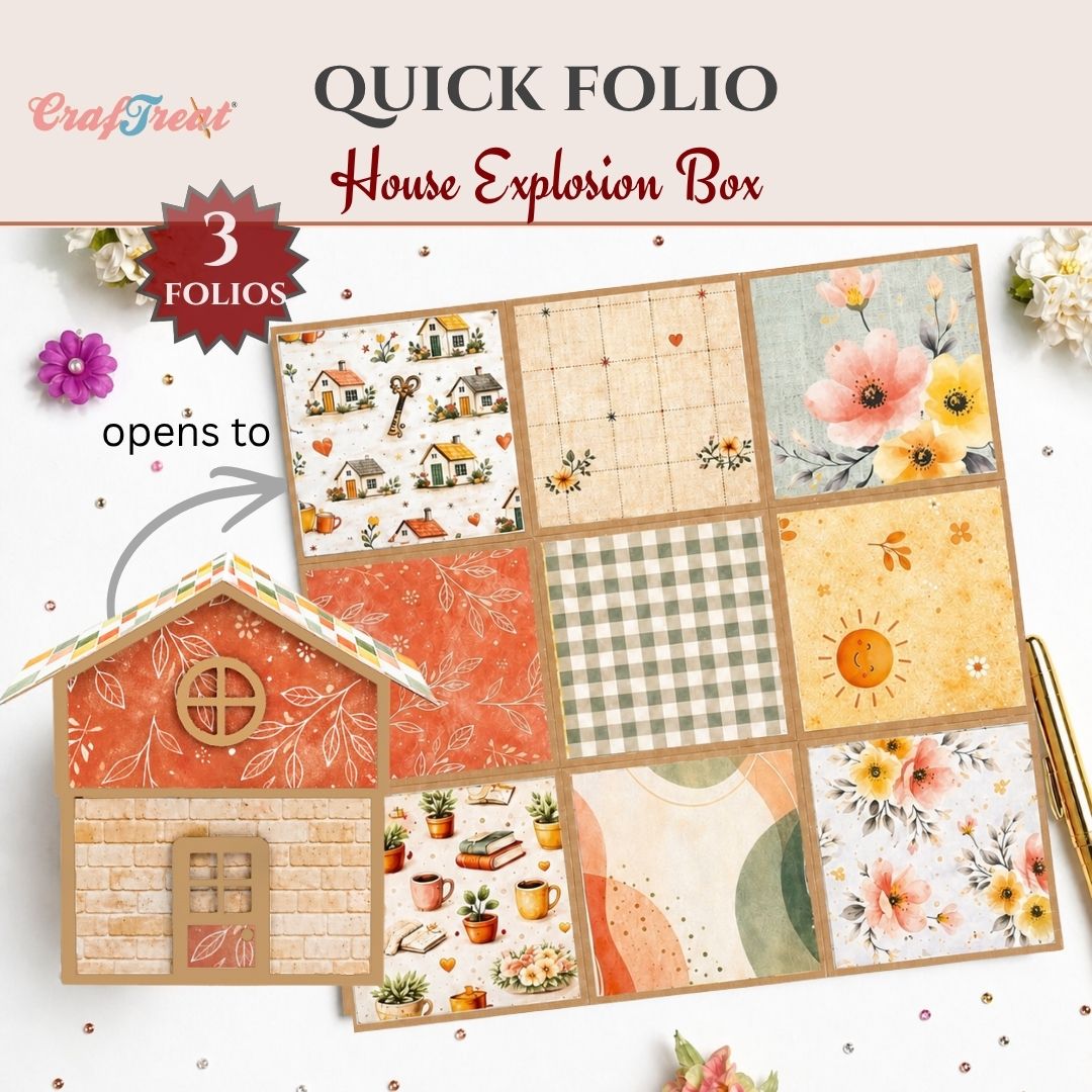 CrafTreat Quick Folio - House Explosion Box   