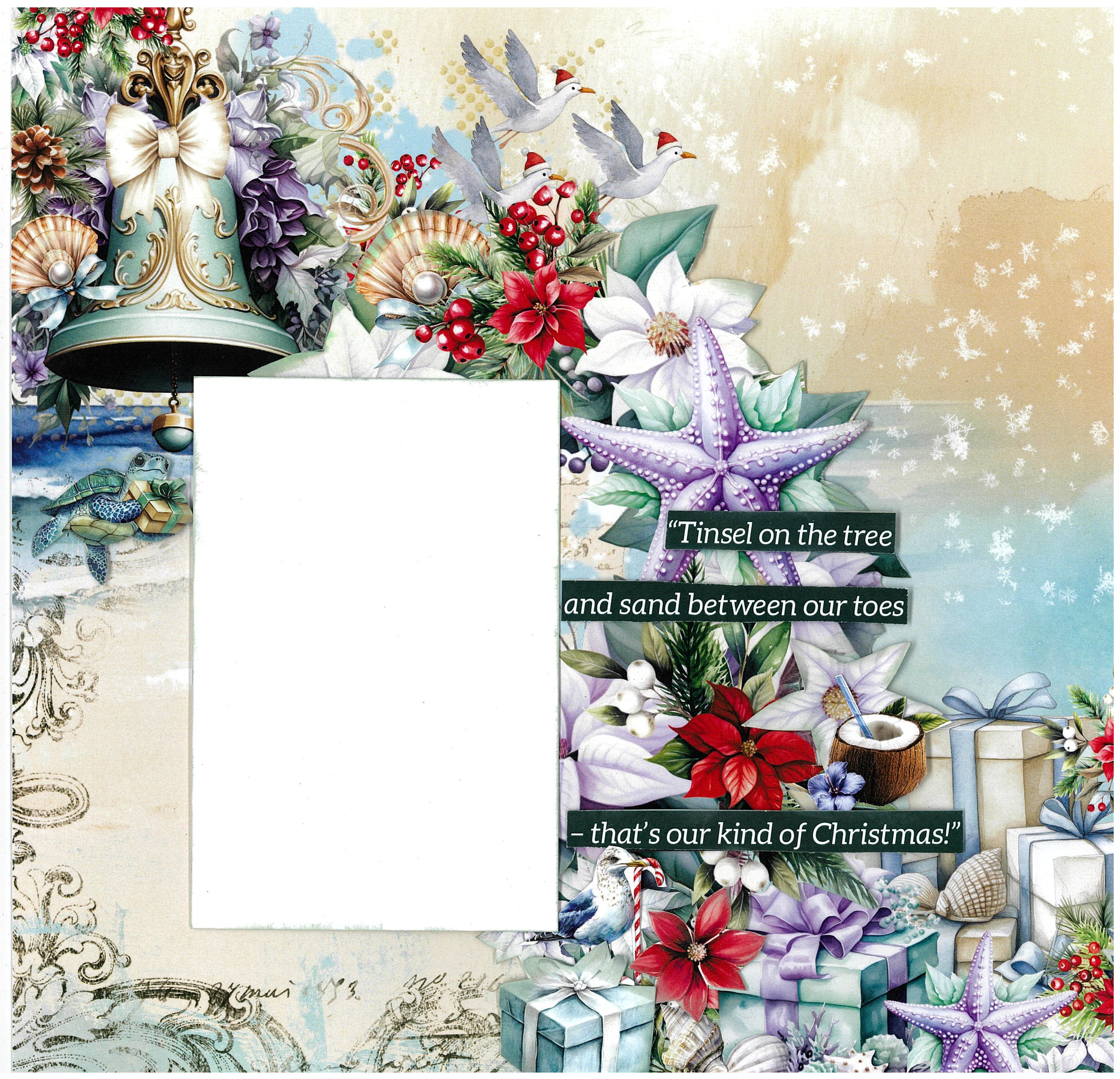 3Quarter Designs Beach Christmas - Mini 12x12 Design Paper & Die Cut Set