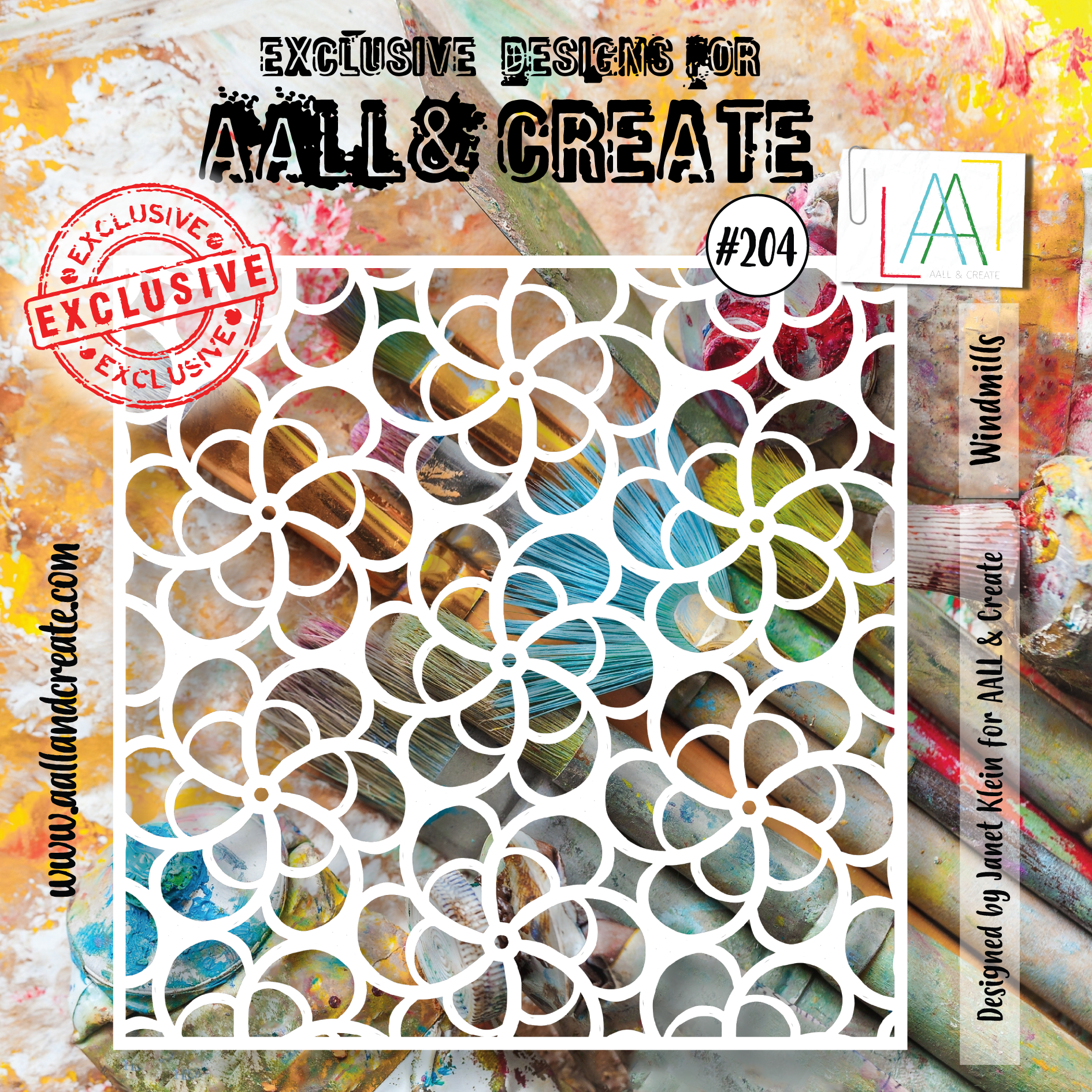 AALL and Create 6"x6" Stencil - 204 - Windmills