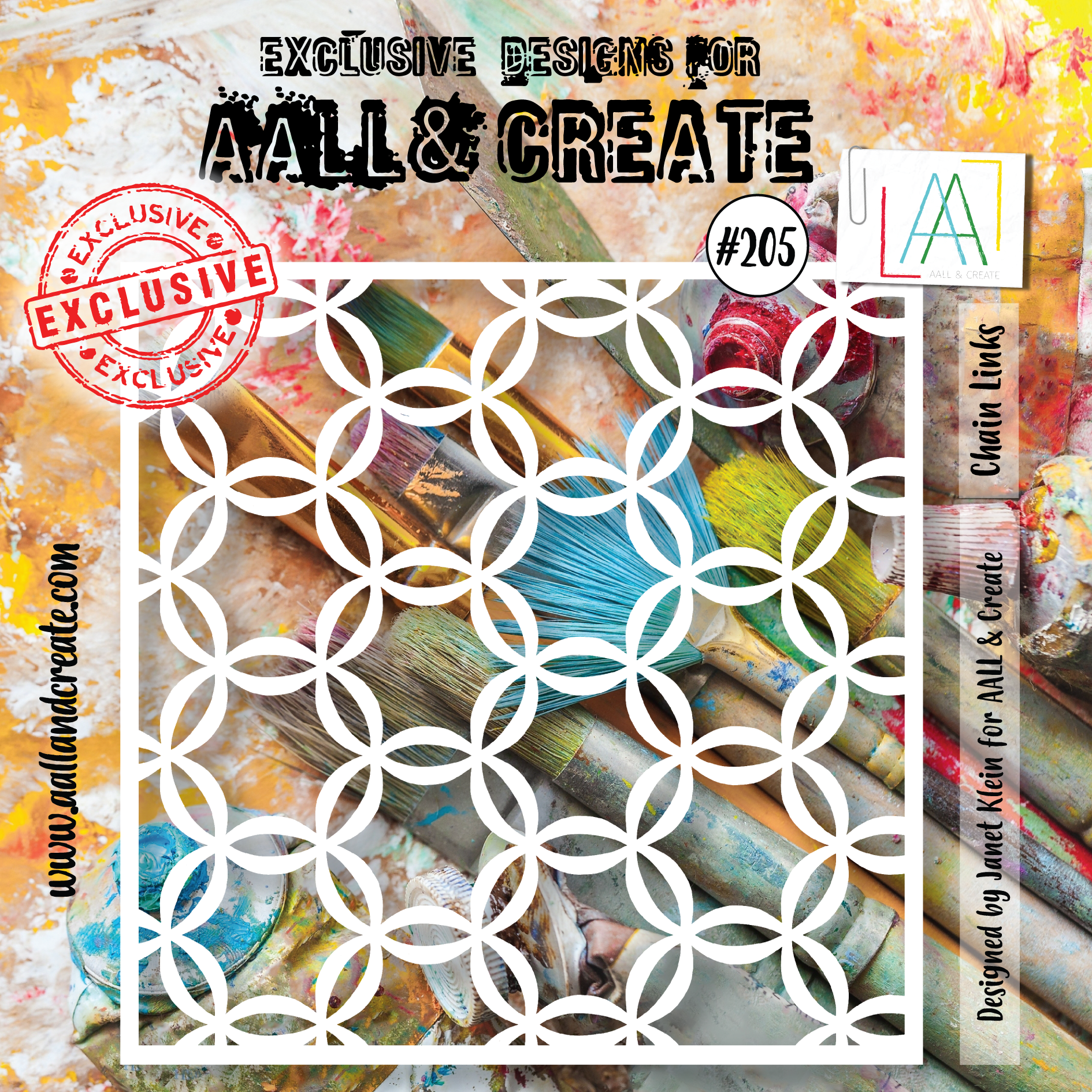 AALL and Create 6"x6" Stencil - 205 - Chain Links