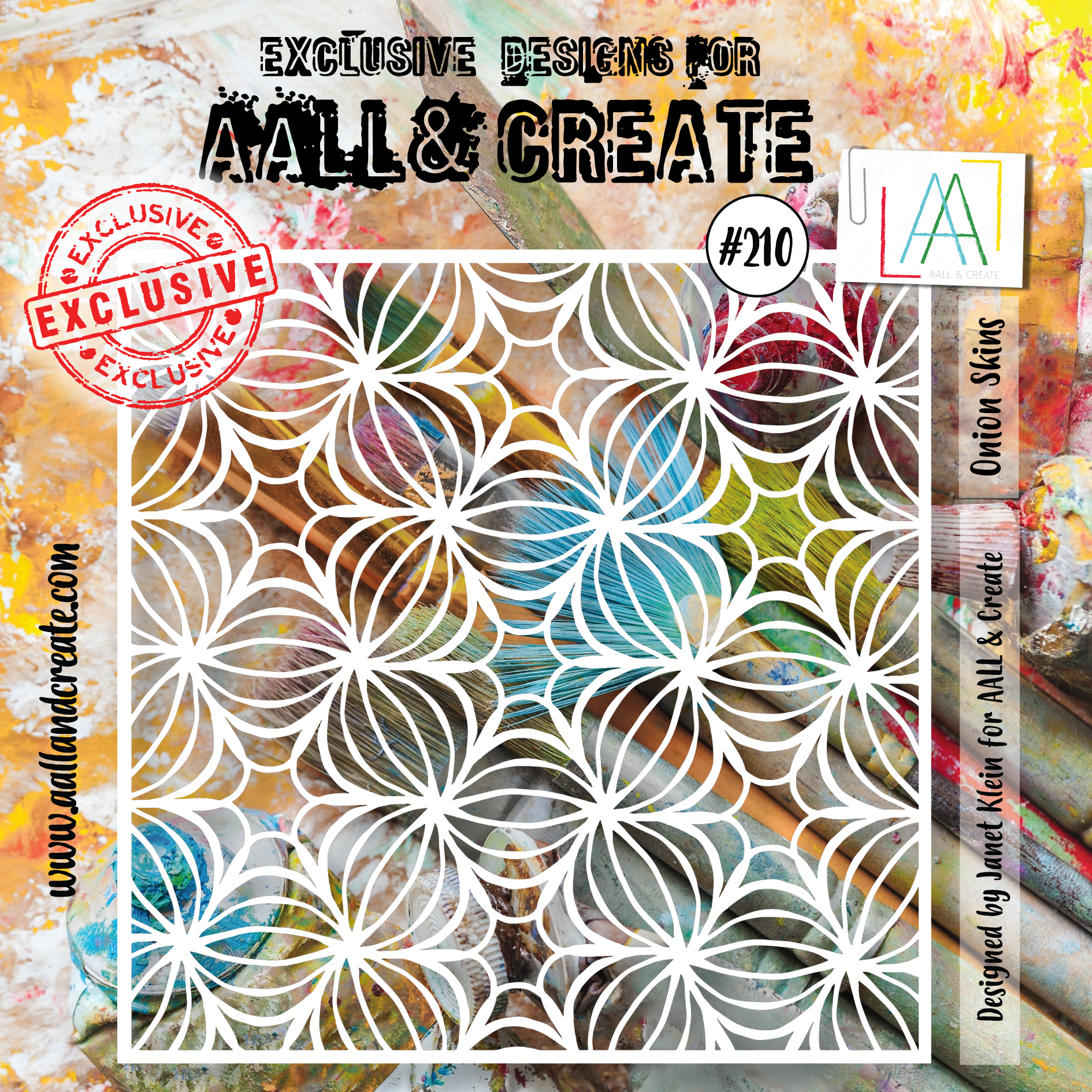 AALL and Create 6"x6" Stencil - 210 - Onion Skins