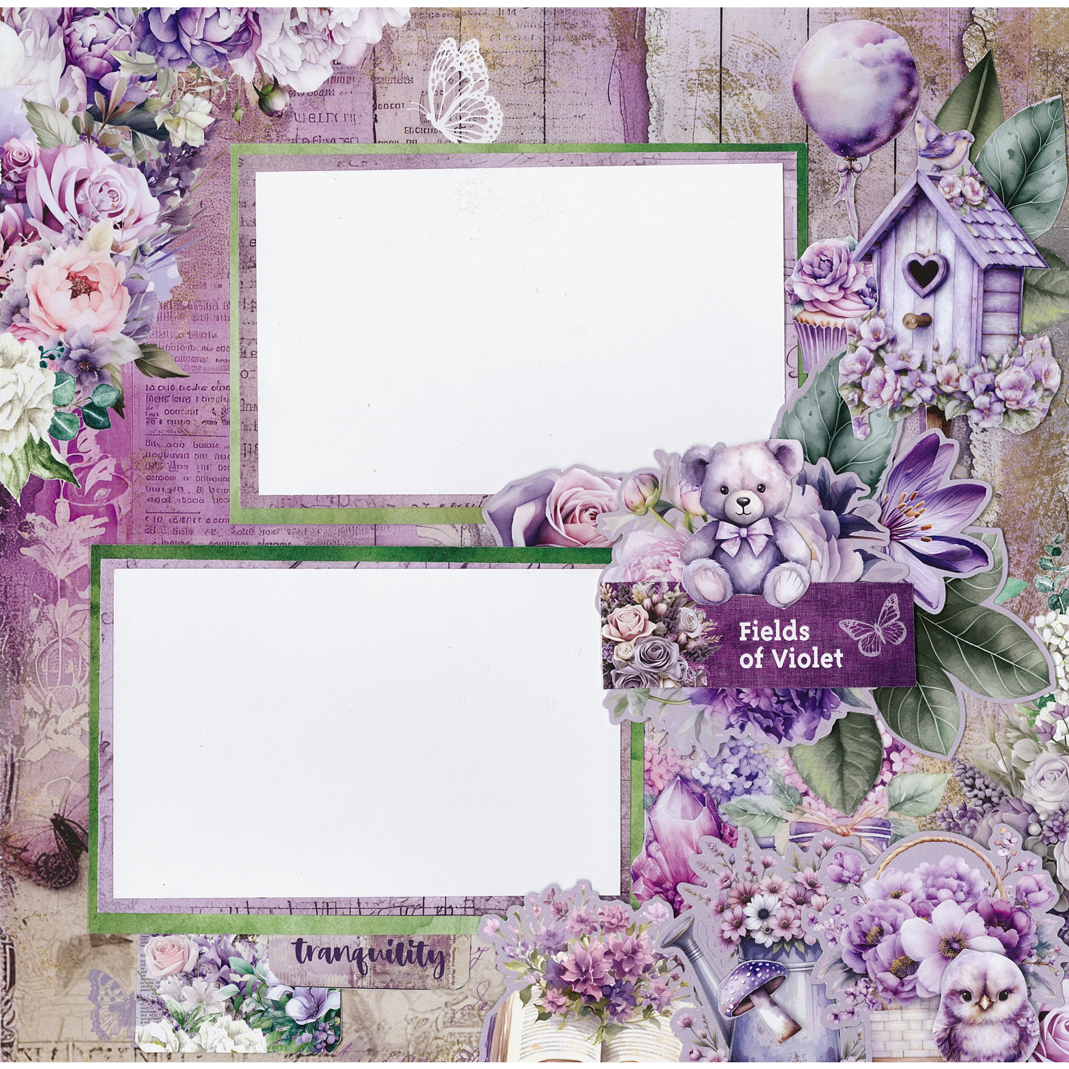 3Quarter Designs Violet Dreams 12x12 Designer Paper & Diecuts Set