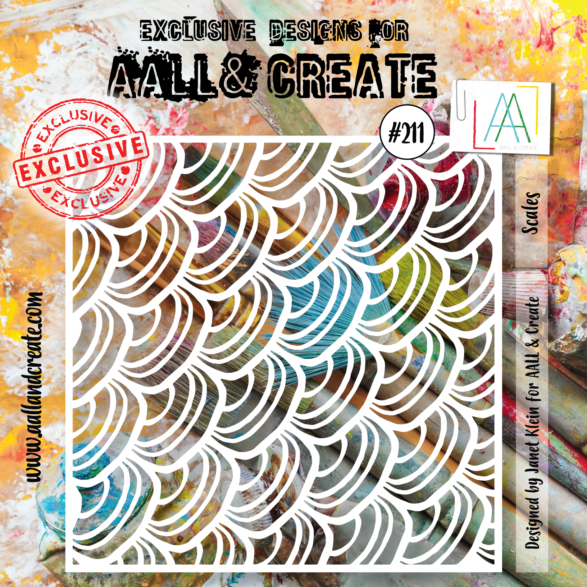 AALL and Create 6"x6" Stencil - 211 - Scales