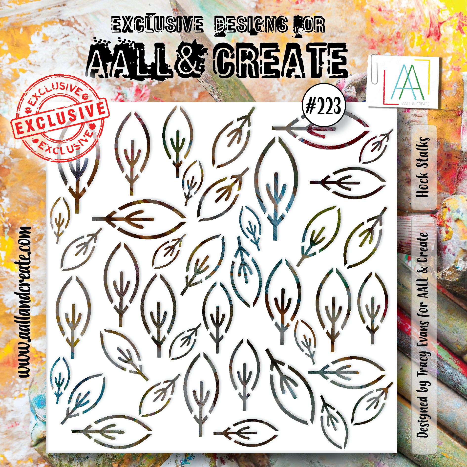 AALL and Create - 6"x6" Stencil - Hock Stalks