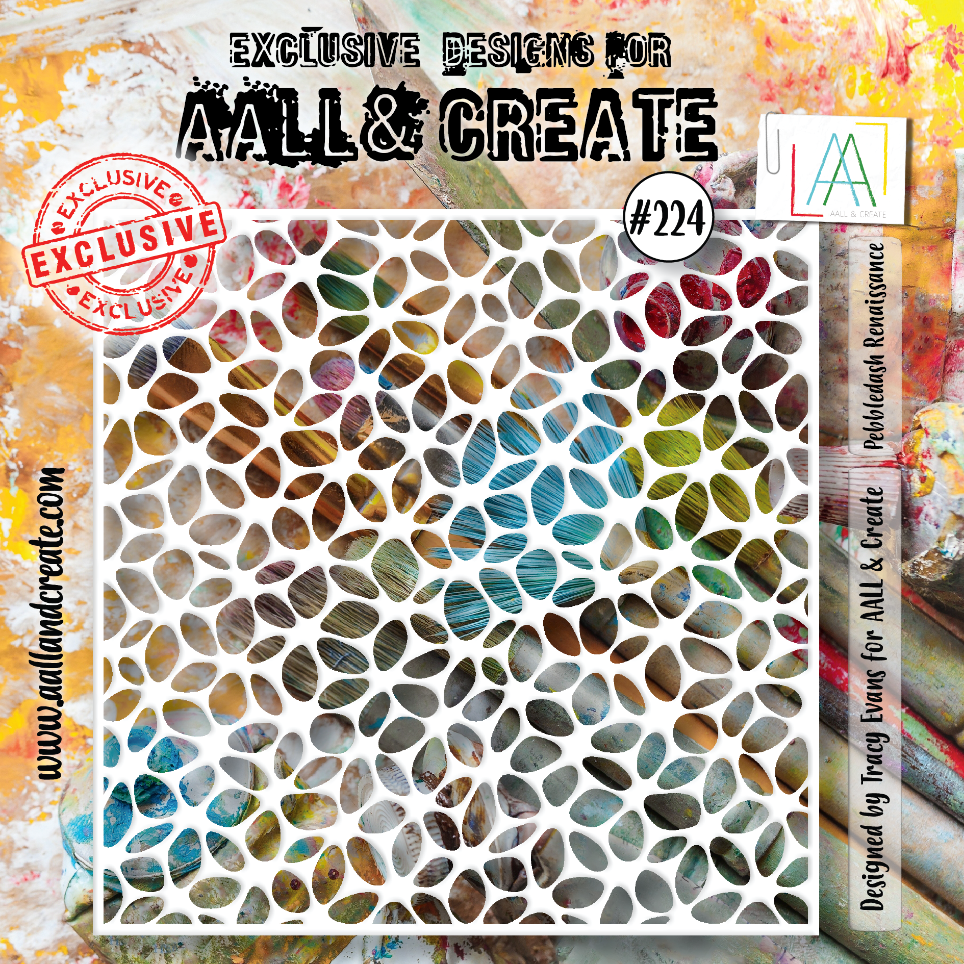 AALL and Create - 6"x6" Stencil - Pebbledash Renaissance
