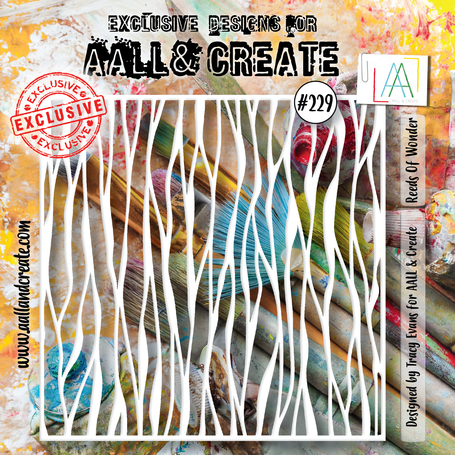 AALL and Create - 6"x6" Stencil - Reeds Of Wonder