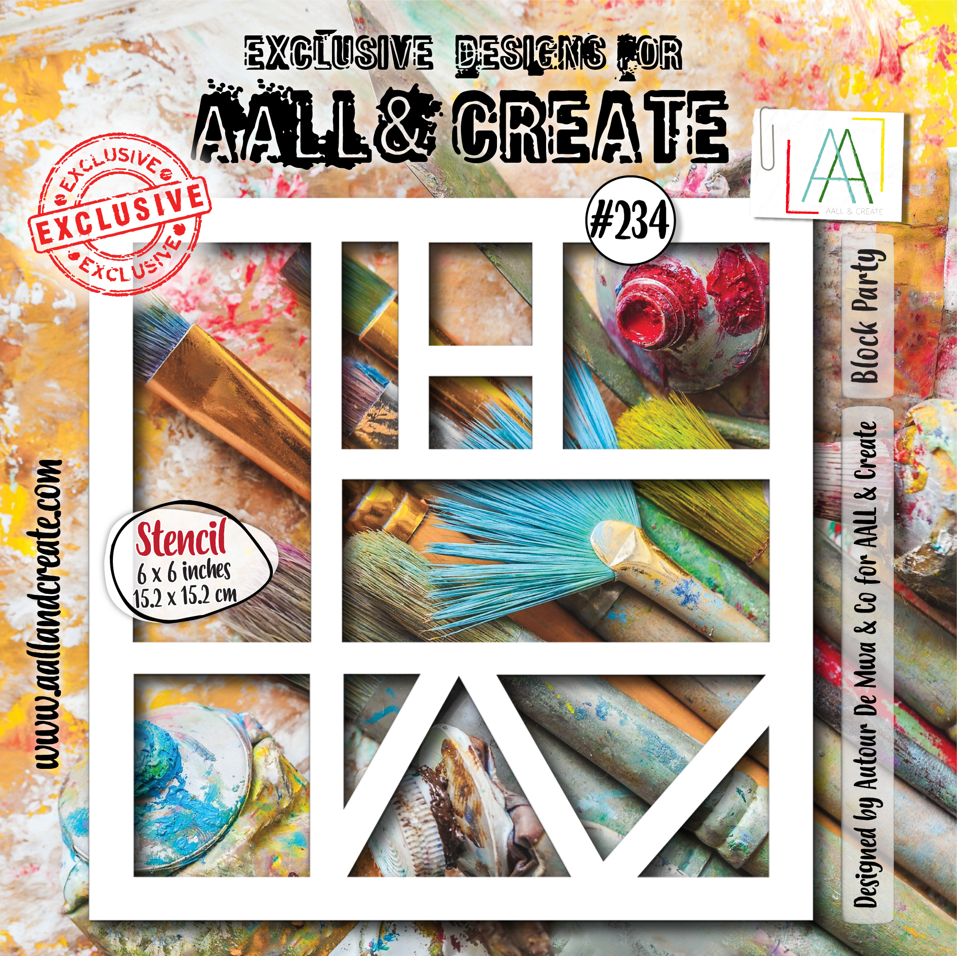 AALL and Create - 6"x6" Stencil - Block Party