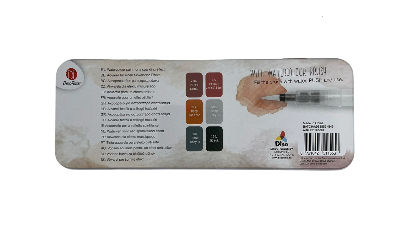 Deco Time Water Colour Paint - Urban Alloy