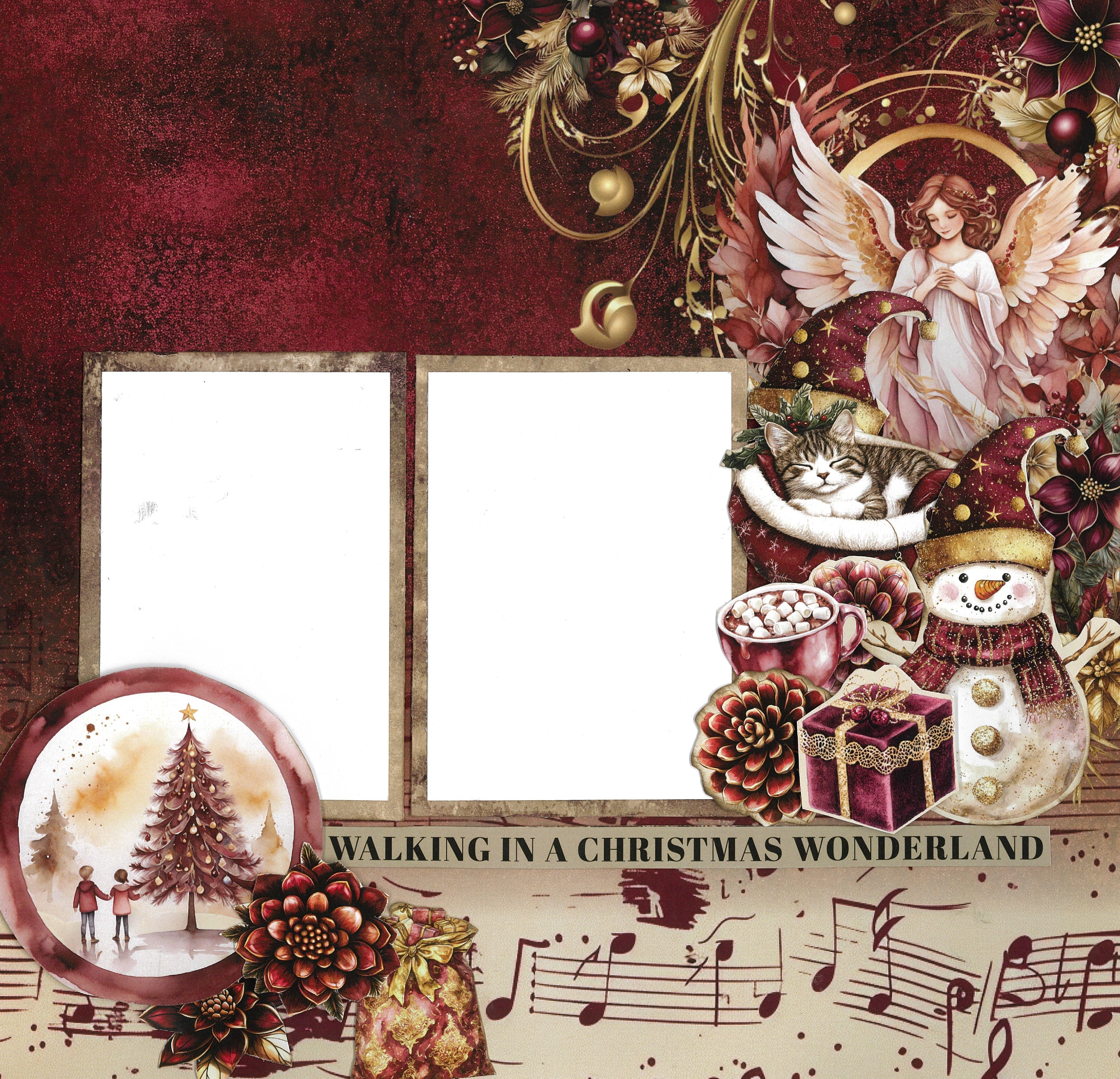 3Quarter Designs Sugarplum Wreath 12x12 Design Paper & Diecuts Set