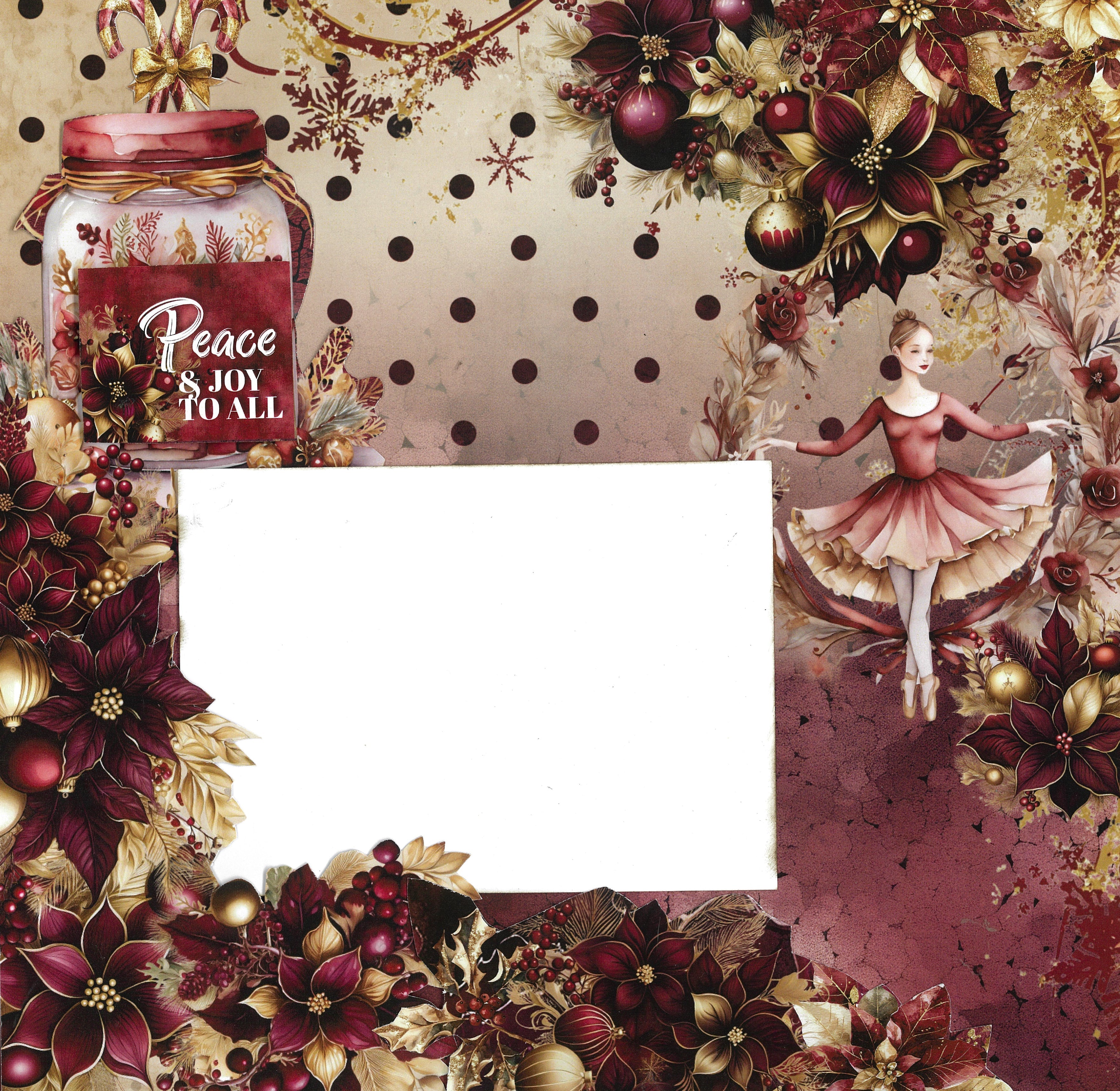 3Quarter Designs Sugarplum Wreath 12x12 Design Paper & Diecuts Set