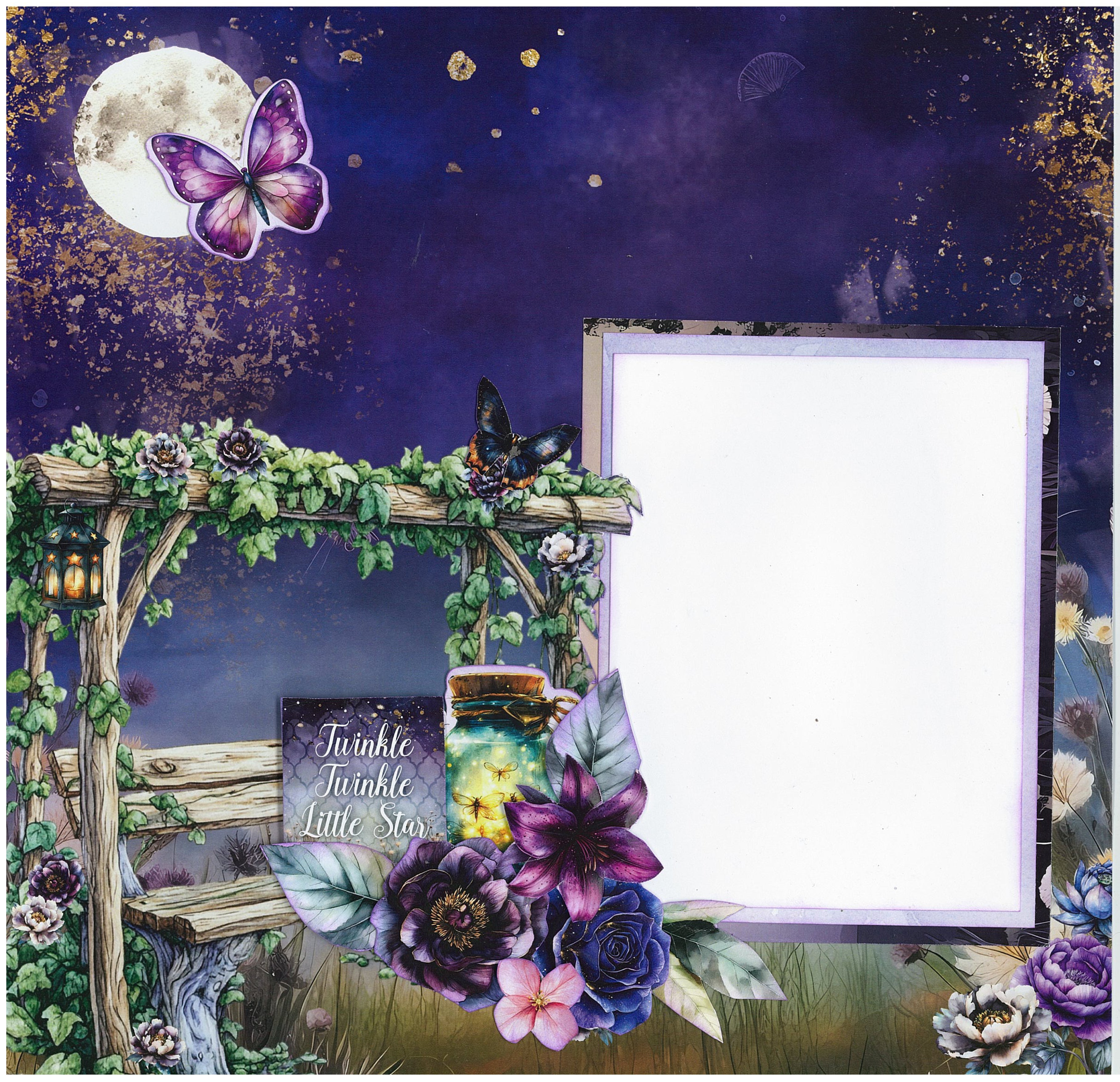 3Quarter Designs Night Garden 12x12 Design Paper & Diecuts Set