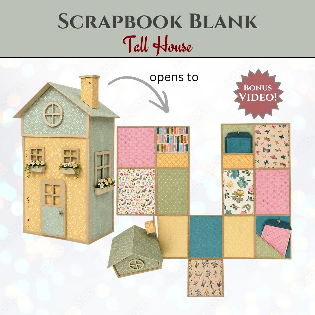 CrafTreat Scrapbook Blank - Tall House - Kraft