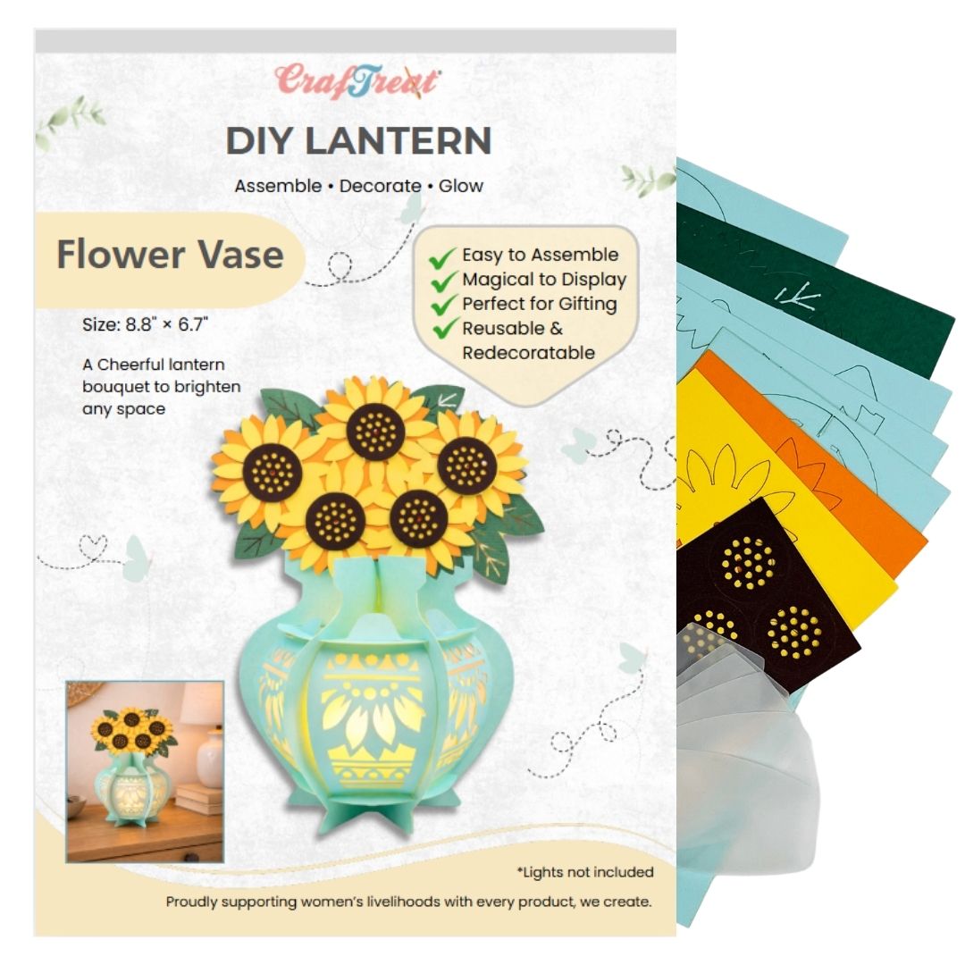 CrafTreat DIY Paper Lanterns - Flower Vase