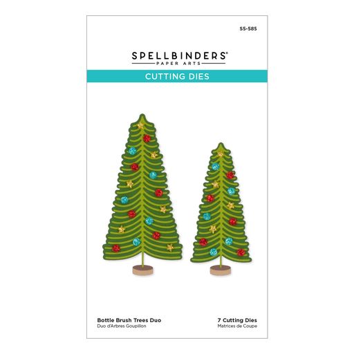 Bottle Brush Trees Duo Etched Dies from the Classic Christmas Collection
