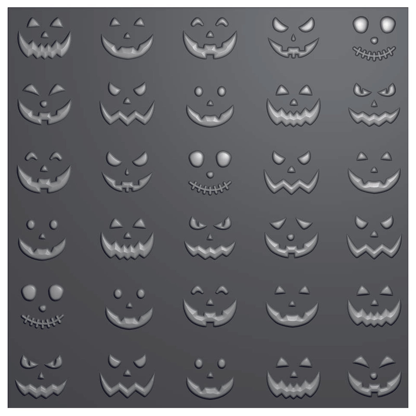 Vaessen Creative • Embossing Folder Pumkin Faces 5.9x5.9in 1pcs