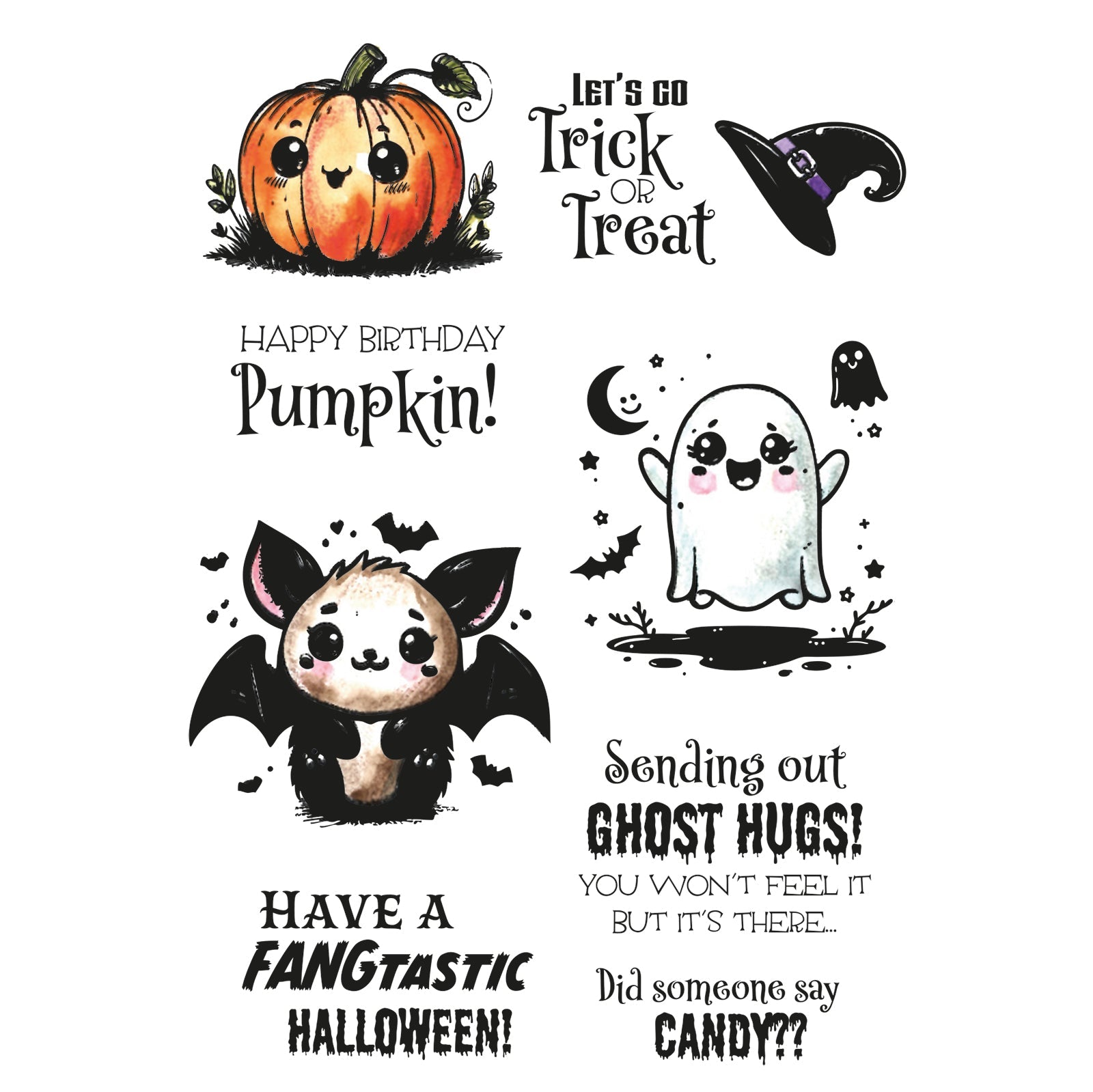 Vaessen Creative • Clear Stamps Trick or Treat 9pcs