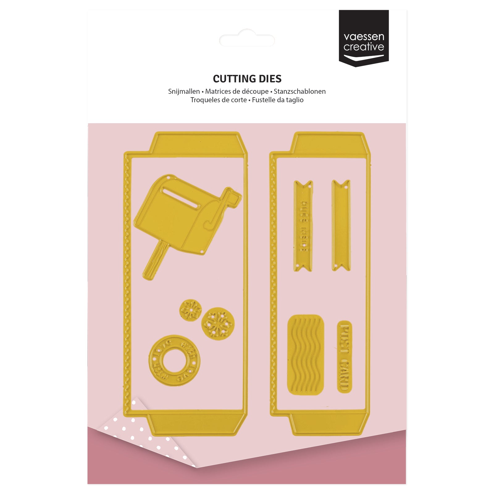 Vaessen Creative • Cutting + Embossing Die Set Postal Panda Pockets