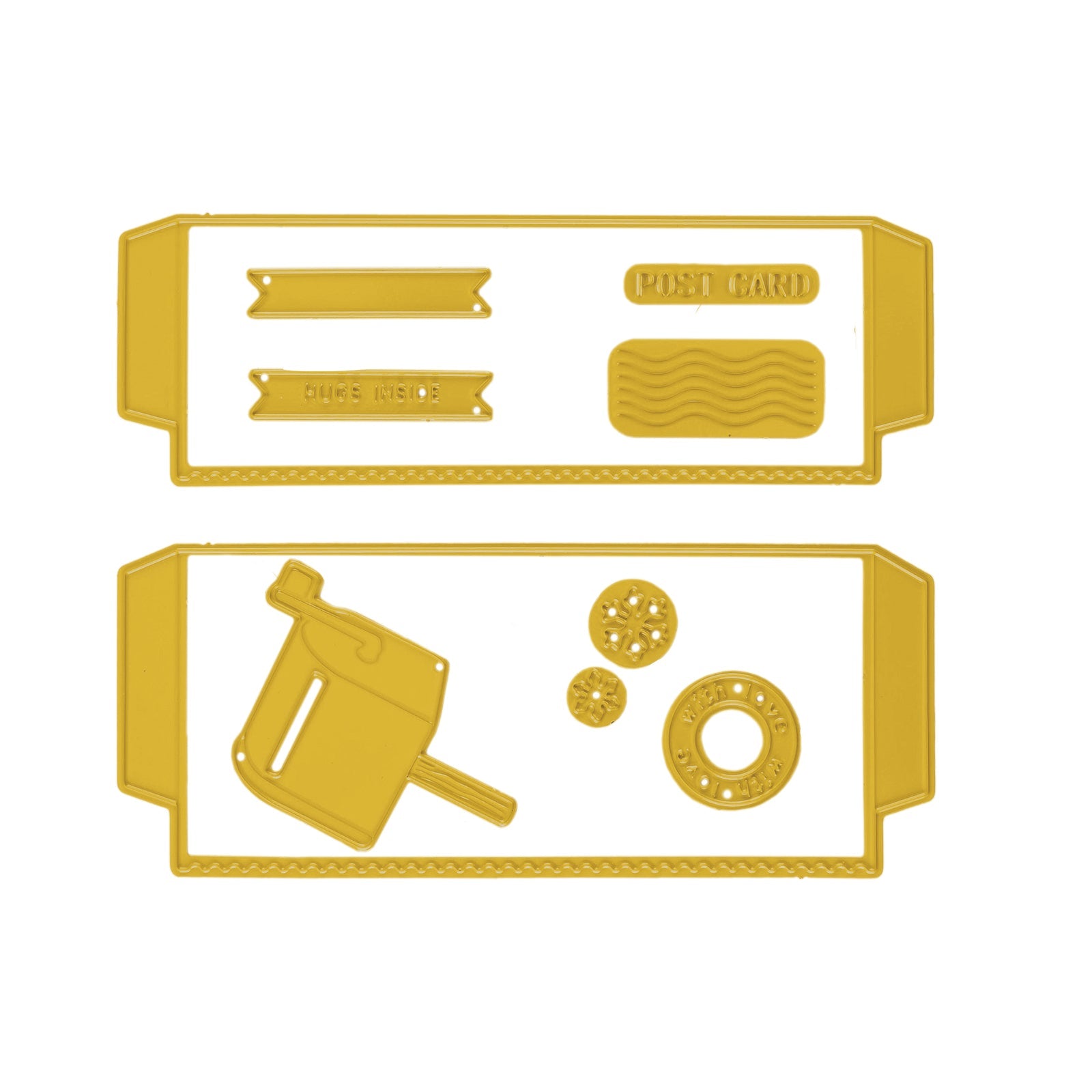 Vaessen Creative • Cutting + Embossing Die Set Postal Panda Pockets