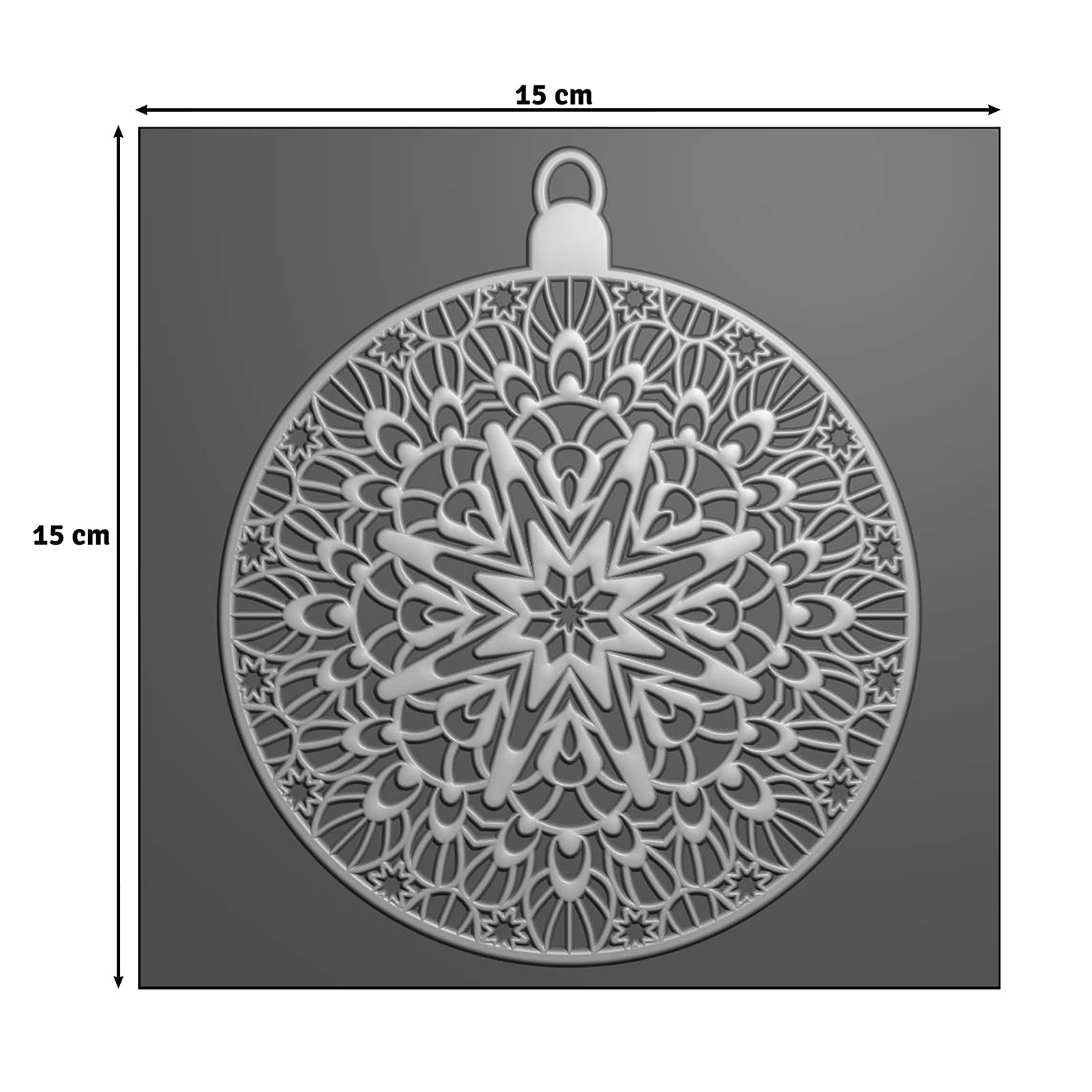Vaessen Creative • 3D Embossing Folder Christmas Bauble 15x15cm
