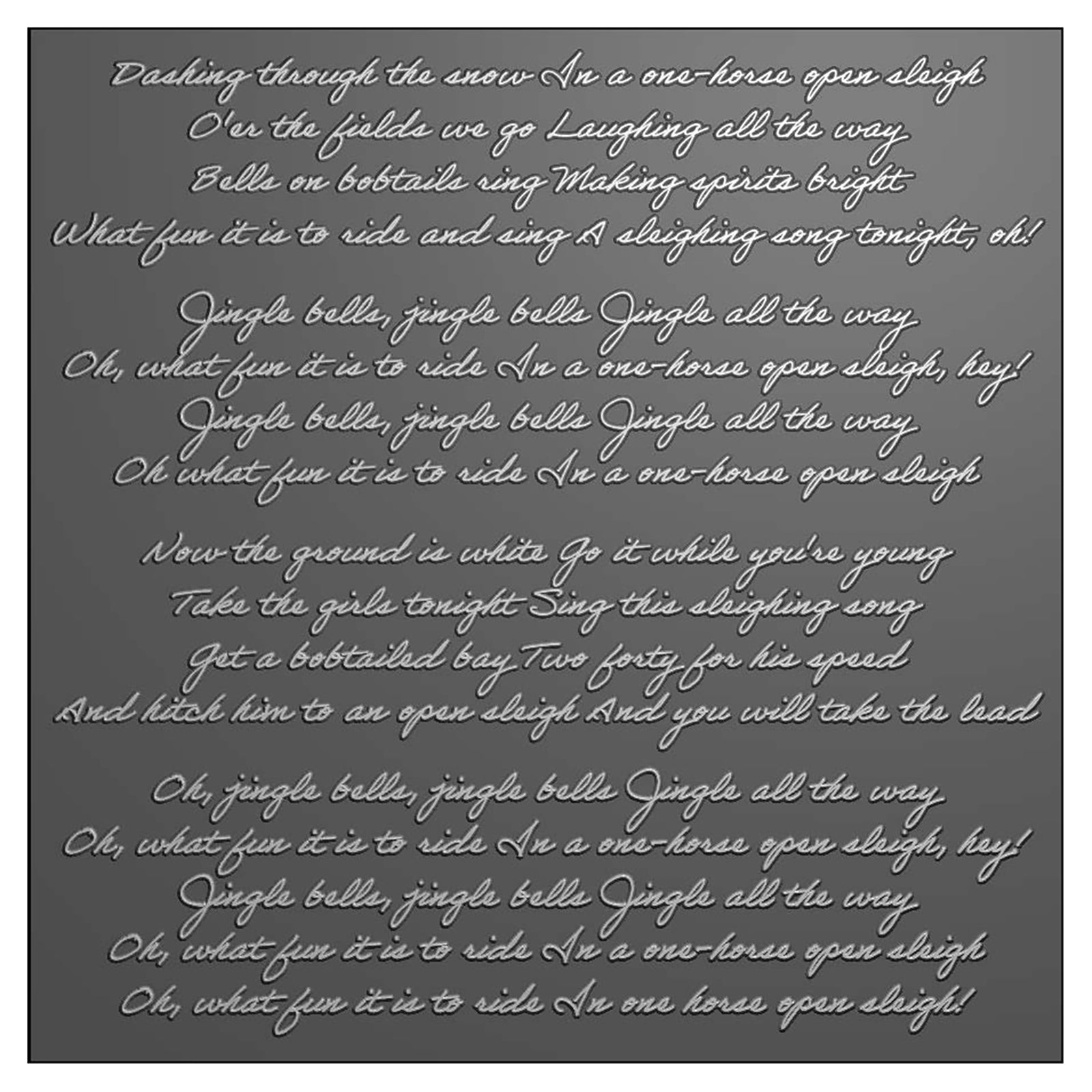 Vaessen Creative • 3D Embossing Folder Jingle Bells 15x15cm