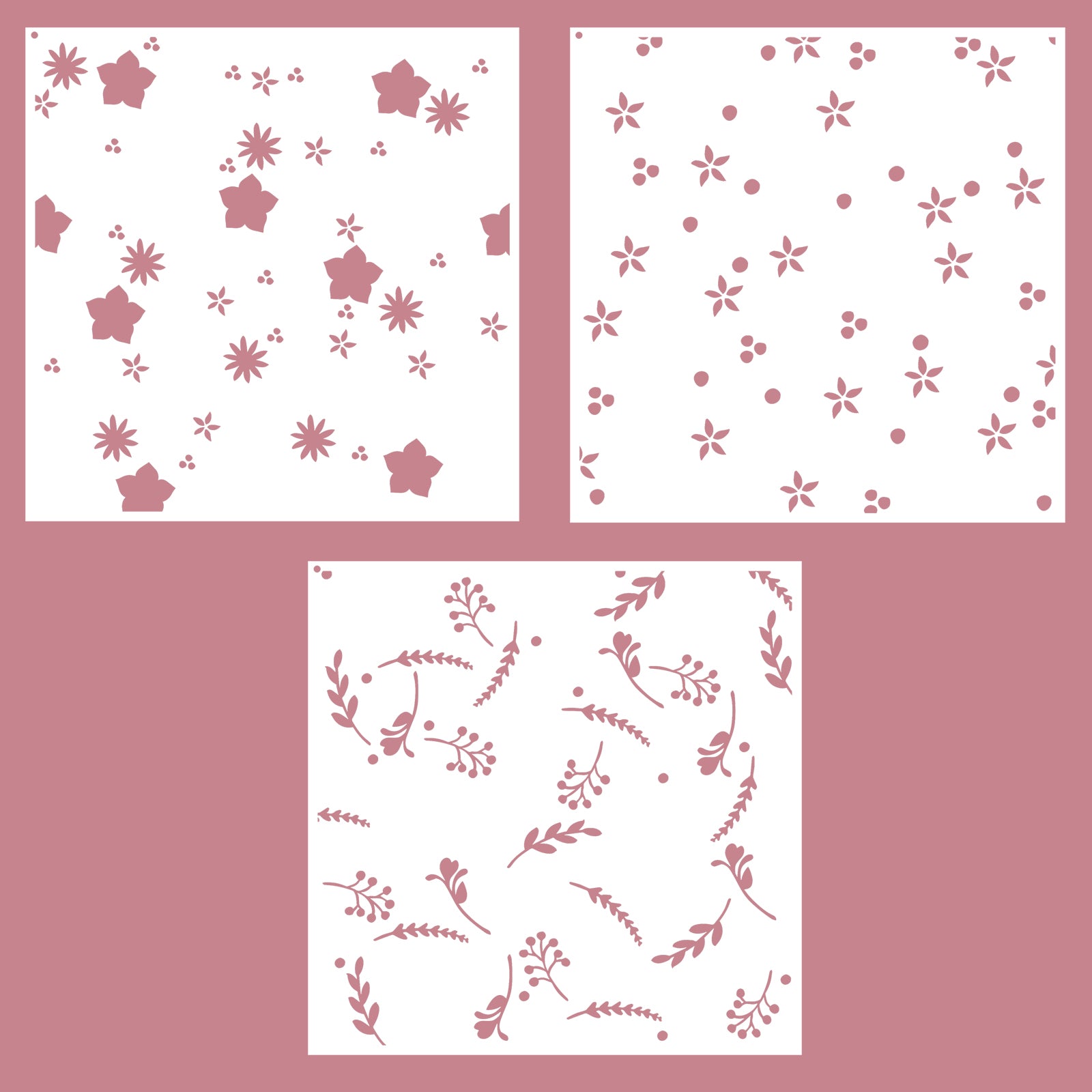 Vaessen Creative • Layered Stencils Flowers 15x15cm