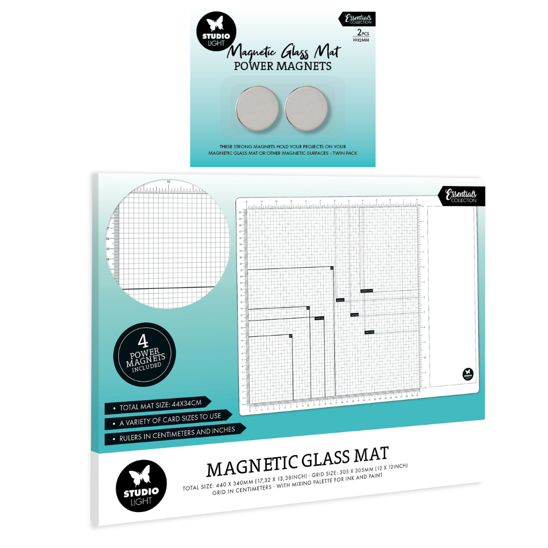 Magnetic Glass Mat Set – Mat with Power Magnets