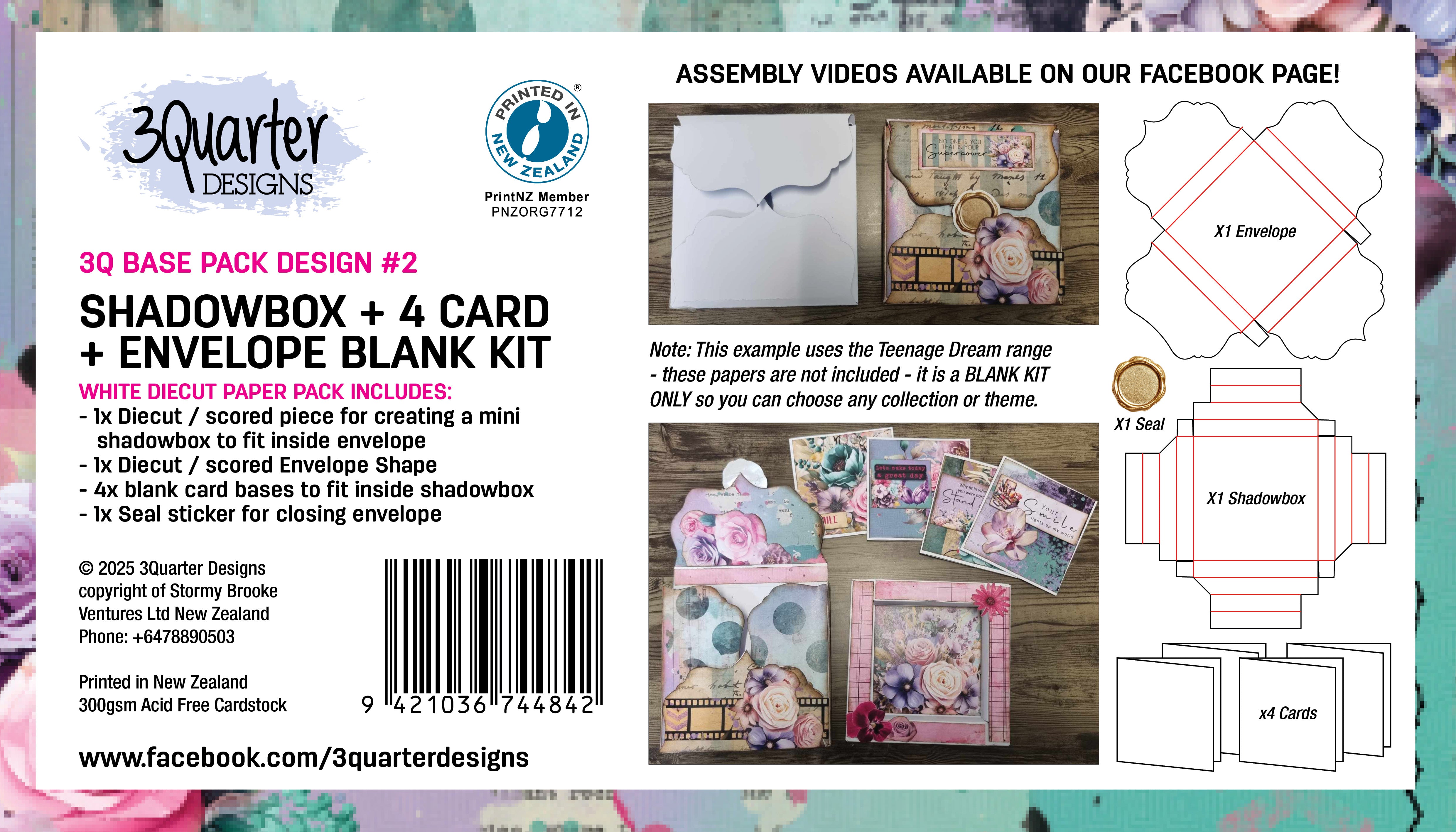 3Quarter Designs 4x4 Shadow Box and Cards Kit