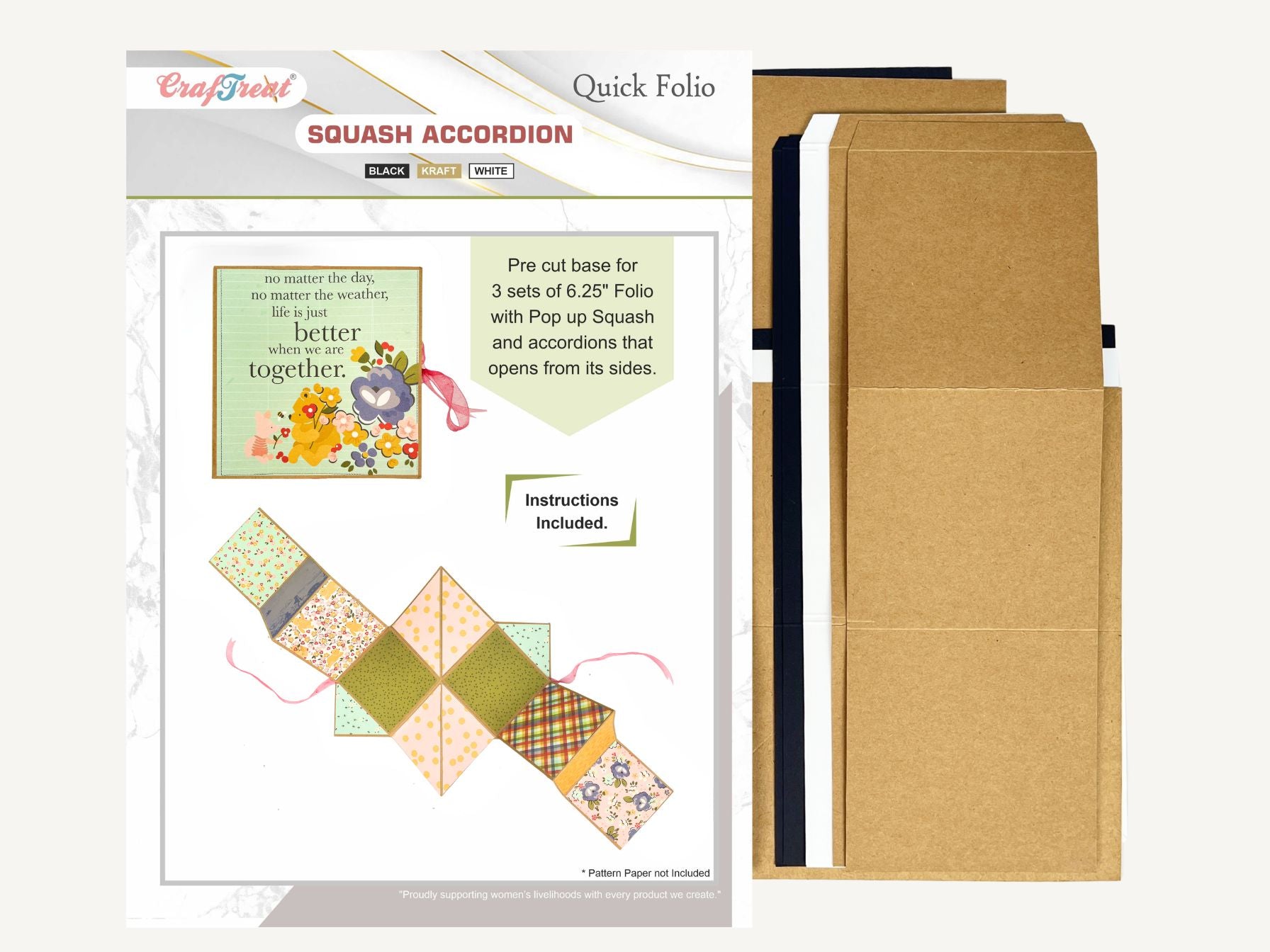 Craftreat Scrapbook Blank Quick Folio - Squash Accordion