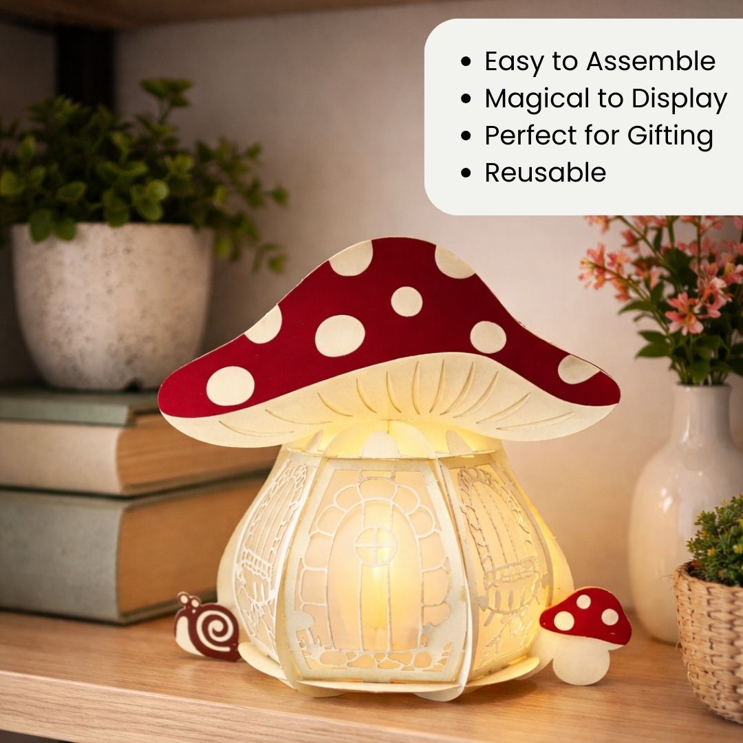 CrafTreat DIY Paper Lanterns - Mushroom