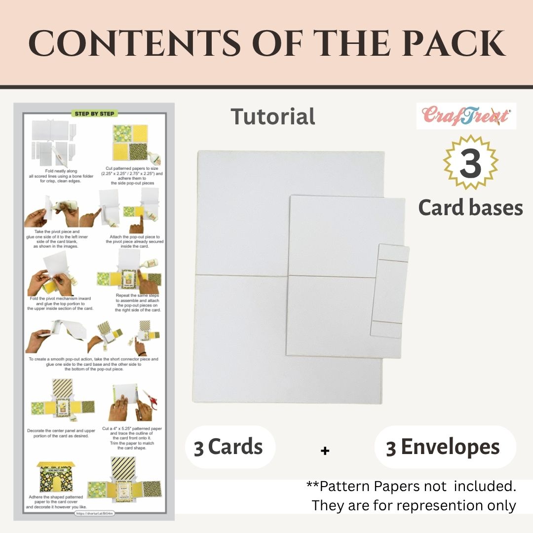 CrafTreat Card Blank - House Side Pop-out Card 