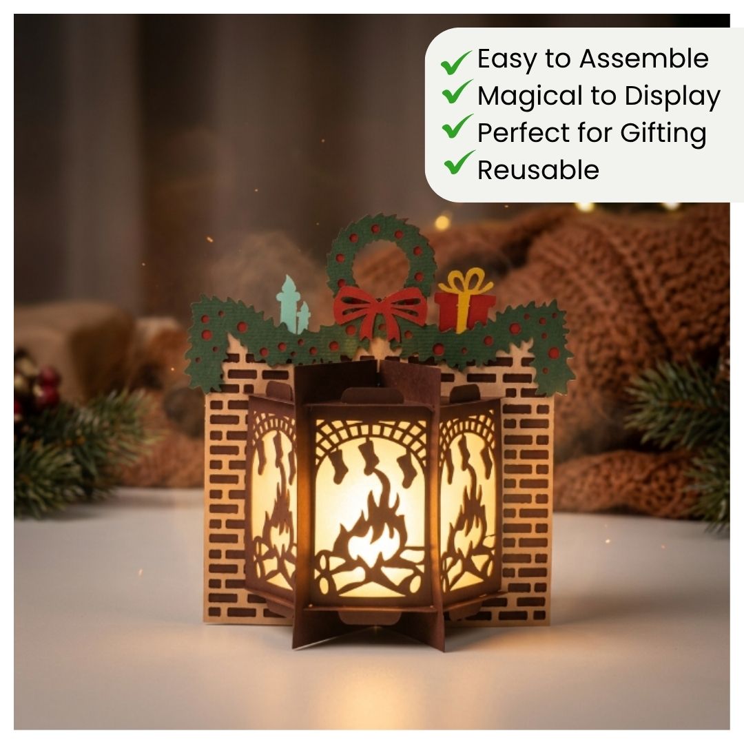 CrafTreat DIY Paper Lanterns - Fireplace