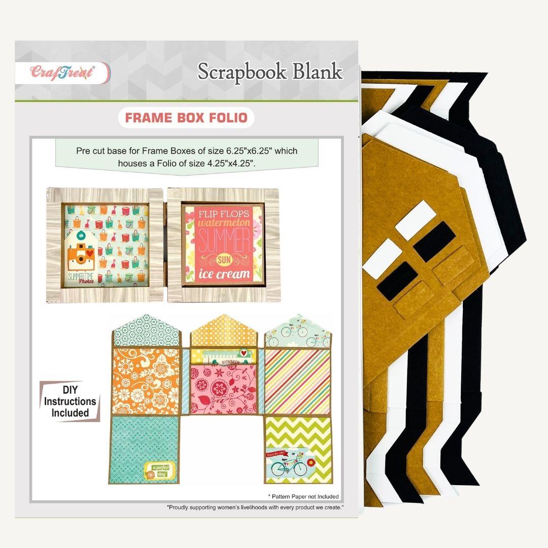 Craftreat Scrapbook Blank Quick Folio  - Frame Box Folio