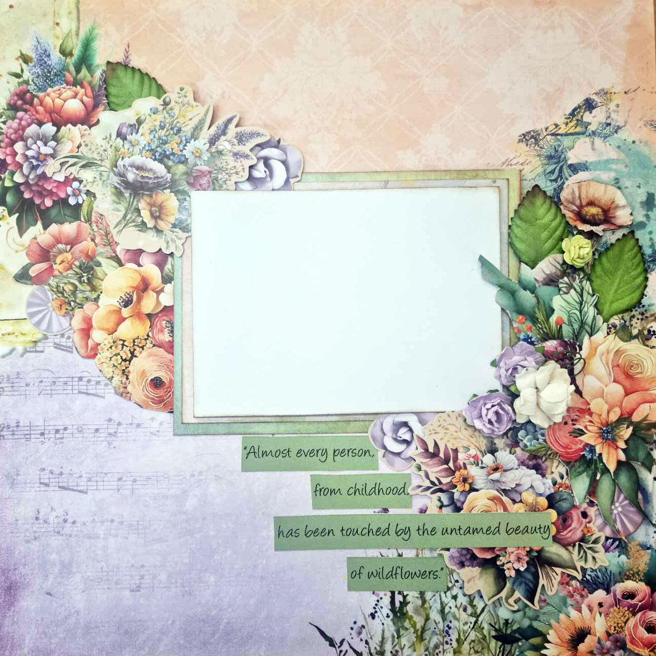 3Quarter Designs Heavenly Wildflowers 12x12 Scrapbook Collection