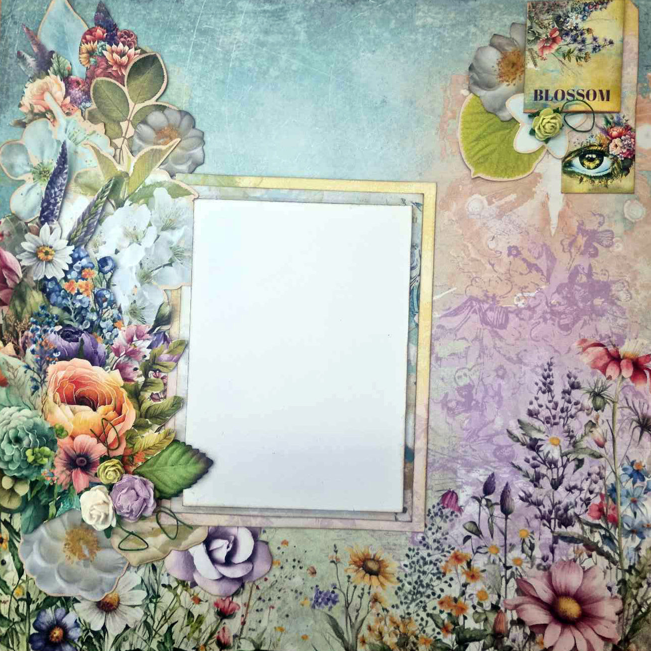 3Quarter Designs Heavenly Wildflowers 12x12 Scrapbook Collection