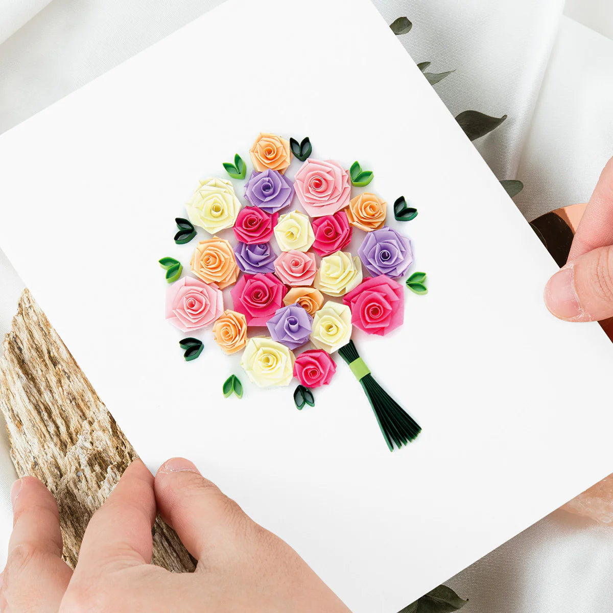 Floral Guided Paper Quilling Card Kit